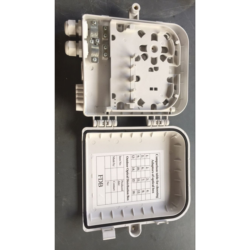 Wodaplug outdoor 8 port splitter FTTH PON BOX WDP0208B for mini PLC splitters
