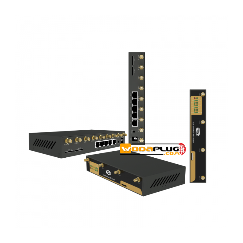 Wodaplug® Dual SIM 5G 4G LTE-A dual module router MTK7621,4*LAN, ac WiFi, bez LTE modulu
