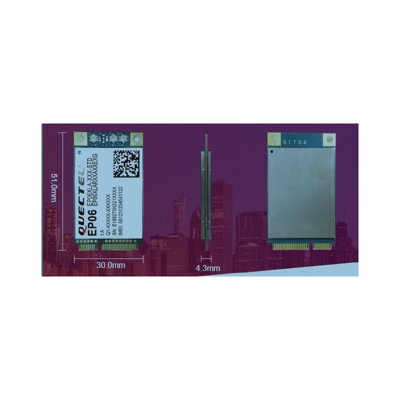 Quectel EP06 miniPCIe - optimized LTE Cat 6 Module ver EP06-E version for EU, AU, BR , LTE-A (5G GSM) ready
