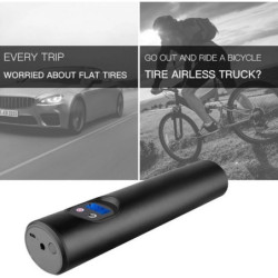 Pumpička na kola 7 v 1 WDS-PUMP přenosná nabíjecí 12V 10.3 BAR s LCD digitálním displejem 12V a nástavci - Auto kolo člun
