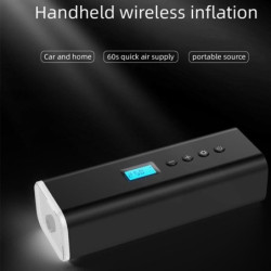 Pumpička na kola WDS-PUMP/X1 přenosná nabíjecí 12V 10.3 BAR s LCD digitálním displejem 12V a nástavci - Auto kolo člun