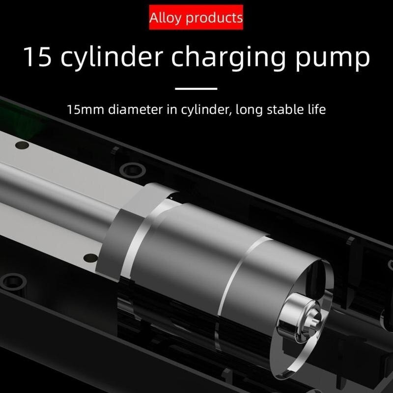 Pumpička na kola WDS-PUMP/X1 přenosná nabíjecí 12V 10.3 BAR s LCD digitálním displejem 12V a nástavci - Auto kolo člun