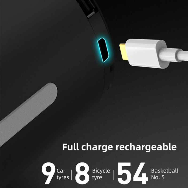 Pumpička na kola WDS-LOCKIT přenosná nabíjecí 12V 10.3 BAR s LCD digitálním displejem 12V a nástavci - Auto kolo člun