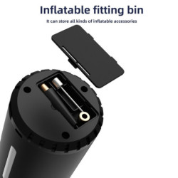 Pumpička na kola WDS-LOCKIT přenosná nabíjecí 12V 10.3 BAR s LCD digitálním displejem 12V a nástavci - Auto kolo člun