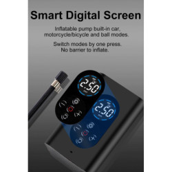 Pumpička / Powerbanka WDS-PUMPENERGY přenosná nabíjecí 12V 10.3 BAR s LCD digitálním displejem 12V a nástavci - Auto kolo člun