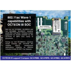 Qualcomm COMPEX WLE600VX - 7A miniPCIe QCA9882 module, 802.11ac, 2,4 / 5GHz, 2x2 MIMO, reference XB140 design