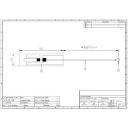 524WiFi internal FPC Dual Band 5dBi Antenna , 2.4 / 5 GHz , with cable, ufl IPEX 1 connector