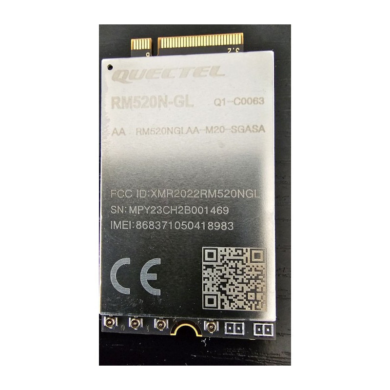 Quectel RM520N-GL 5G / 4G / LTE - A M.2 NGFF Modem, 3GPP Rel 16 NSA and SA operation Sub 6GHz, Global module, SDX62, 4x4 MIMO