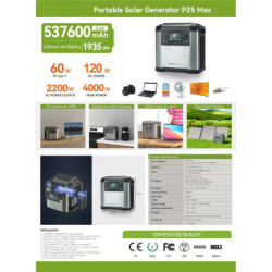 Multifunkční akumulátor elektřiny powerstation solární centrála výkonová baterie a záložní zdroj WDS SolarPowerBox 2200W ProPlus