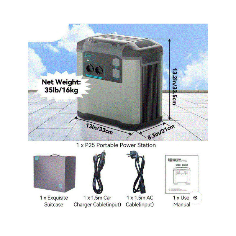 Multifunkční akumulátor elektřiny powerstation solární centrála výkonová baterie a záložní zdroj WDS SolarPowerBox 2200W ProPlus
