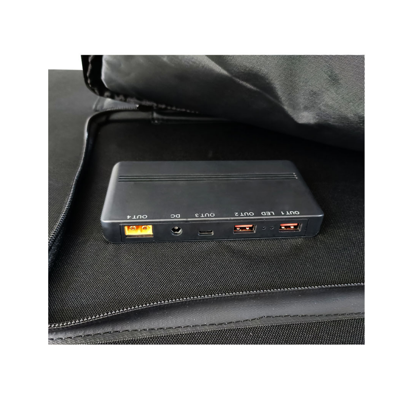 Přenosný solární panel skládací 200W multivýstupy USB QC 3.0, Type C 60W, XT60, DC 12-24V/8,33A max, Anderson konektor