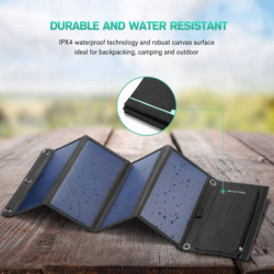 Skládací cestovní solární panel SolarDozer WDS-X28 28W / 4 panely 2 x USB 5V/2,4A QCH 3.0