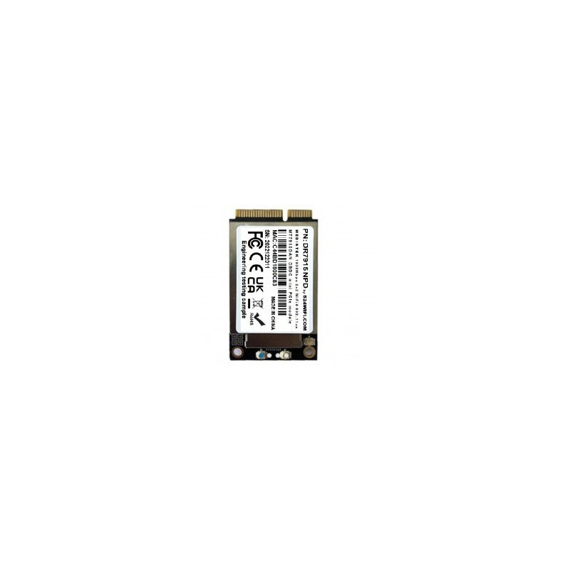 524 WiFi 6 Mediatek DR7915 2T2R Dual Band Concurrent DBDC miniPCIe module IEEE 802.11ax 2.4G / 5GHz, NPD