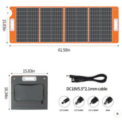 WDS 100W Portable Folding ETFE Solar Panel