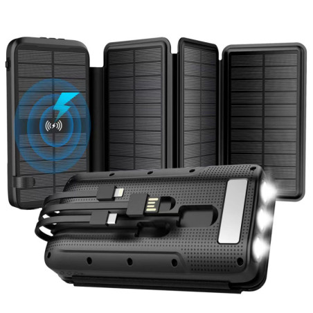 Wodasport® SolarPanels Outdoor Adventure™ B16P4 Fast Charge 16000 mAh 4 x solar panel 1.3Ah solární powerbanka