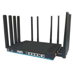 ZBT Z8102AX-M2-T 5G/4G WiFi 6 AX3000 Router Dual SIM Gigabit LAN MESH kovovy obal 13 anten