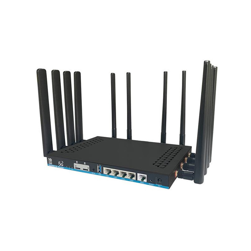 ZBT Z8102AX-M2-T 5G/4G WiFi 6 AX3000 Router Dual SIM Gigabit LAN MESH kovovy obal 13 anten