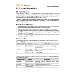 Oficiální definice SolisStorage FlexHome-BAT5kWh-L a CB210A-L