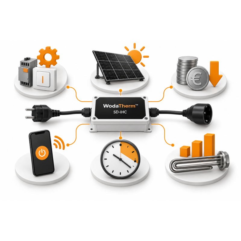WodaTherm™ SD-IHC — six heating control options