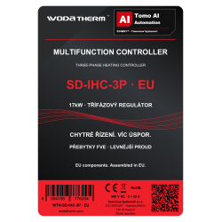 Třífázový multifunkční regulátor 17kW pro ohřev bazénů, topných soustav a dalších odporových těles | WodaTherm™ SD-IHC-3P